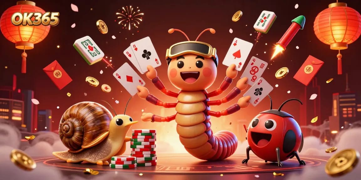 Engage in thrilling gameplay with OK365, as vibrant characters and dynamic casino elements create an immersive experience.