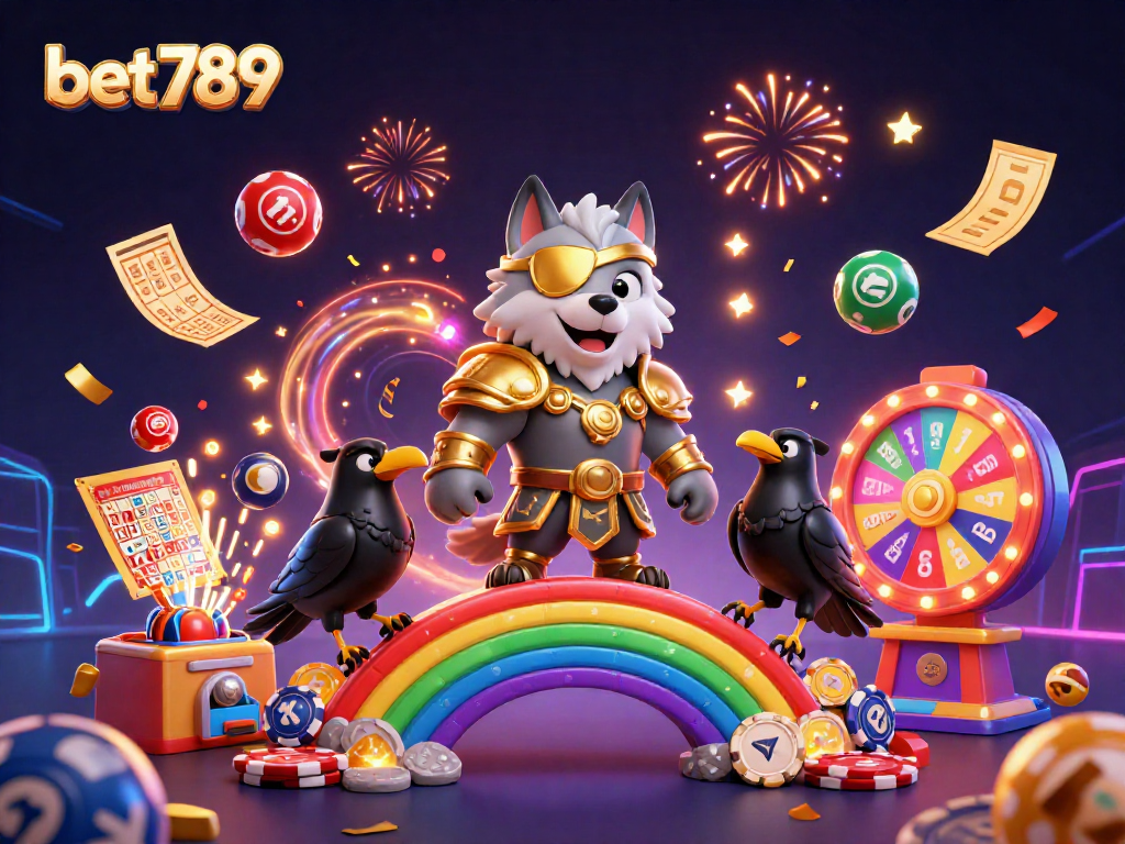 Experience the thrill of betting with bet789 featuring vibrant lottery elements and Norse mythology characters.