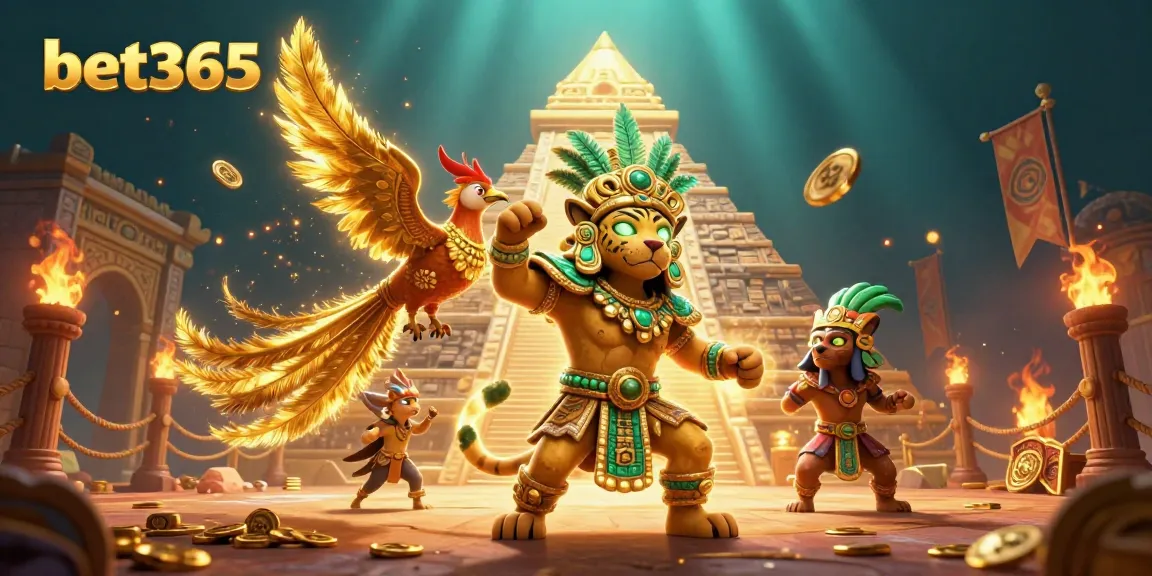 Experience thrilling bets with bet365 in this vibrant 3D casino illustration.