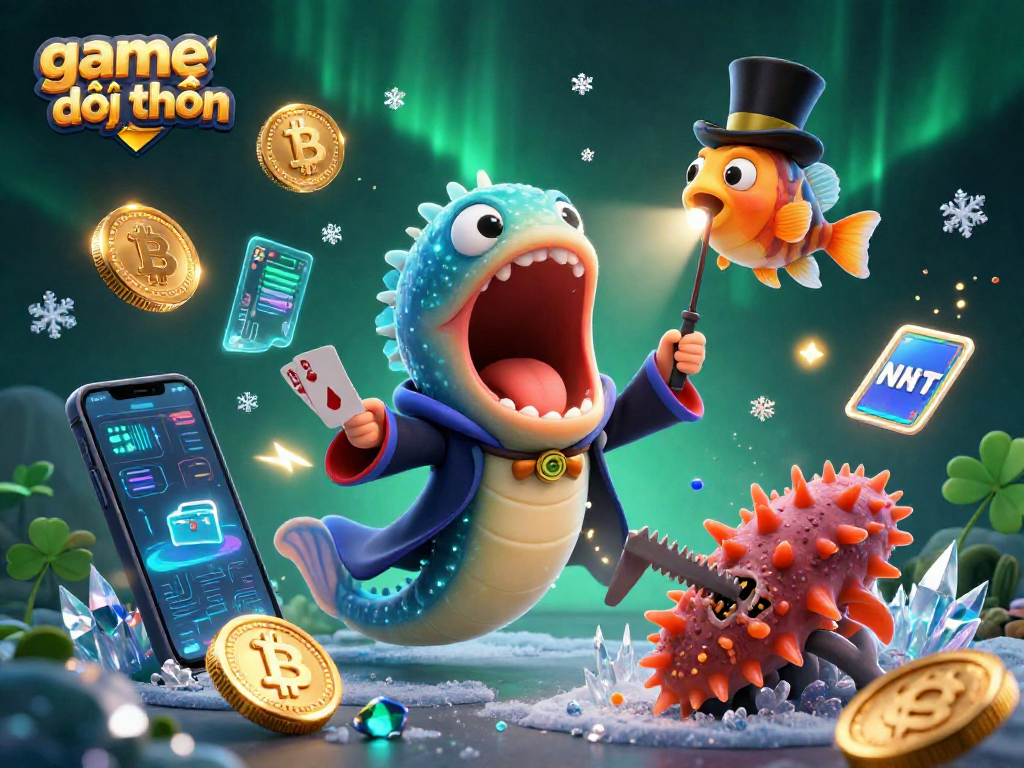 Experience game đổi thưởng excitement with dazzling casino elements and lively sea creatures in an engaging scene.