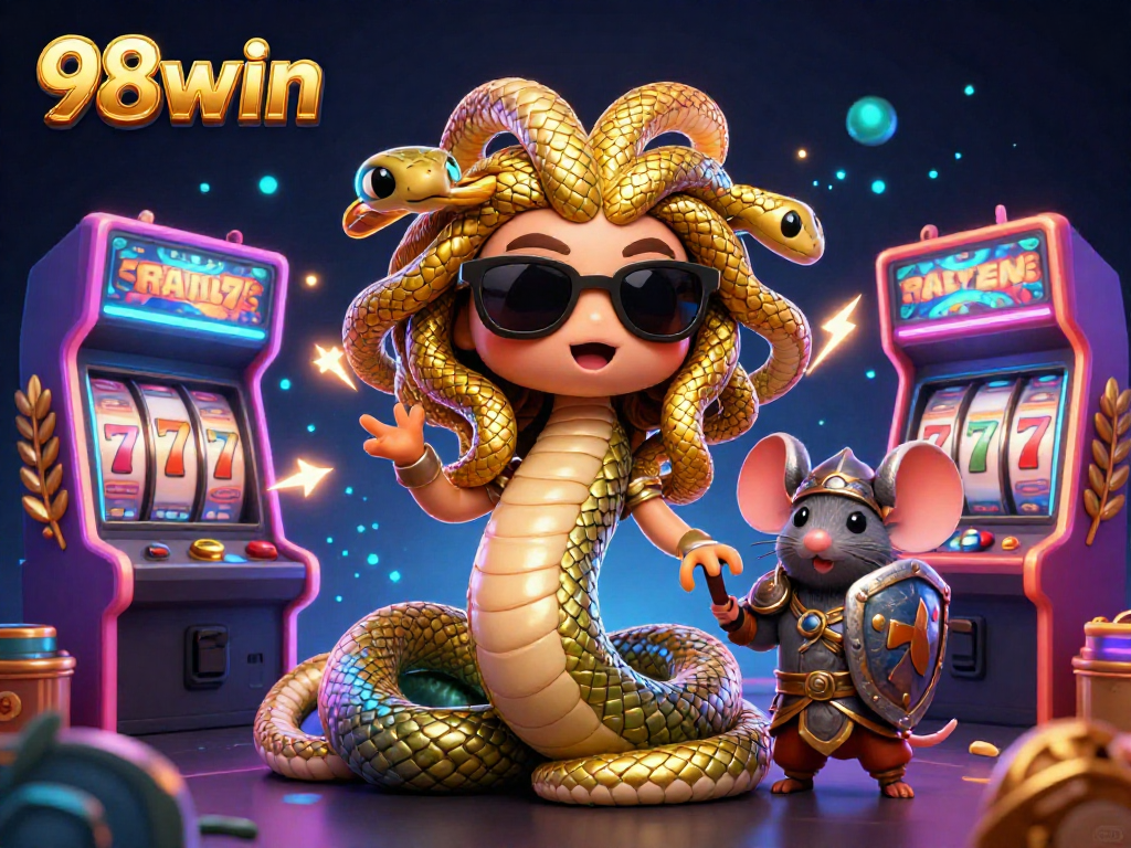Play exhilarating games at 98win, where Medusa and a brave mouse bring luck with colorful slots!
