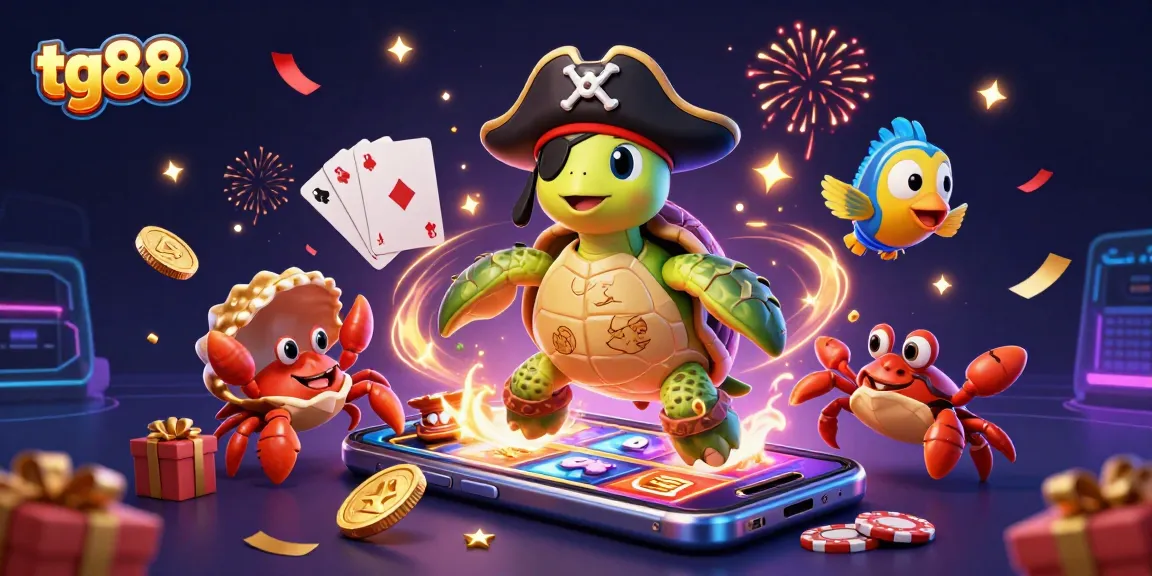 Engage with tg88 and win big as the pirate turtle and friends explore thrilling casino adventures.