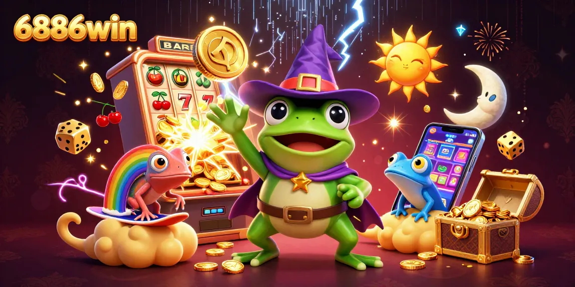 Engage with 6886win's lively casino atmosphere, capturing golden coins and vibrant games.
