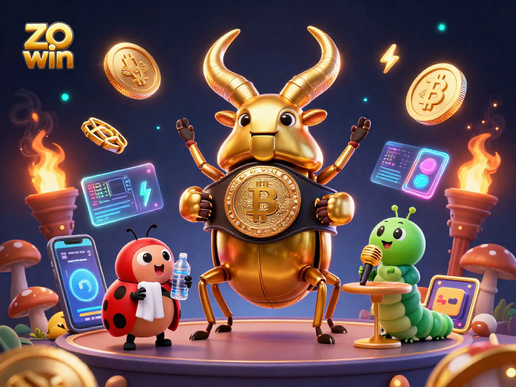 Engage with zo win while enjoying a thrilling 3D casino battle featuring unique characters and digital currencies.