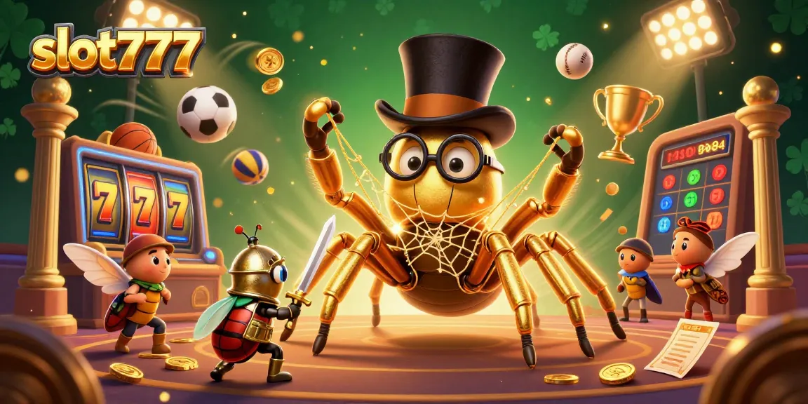 Experience the excitement of slot777 with enchanting characters and vibrant casino elements in a captivating illustration.