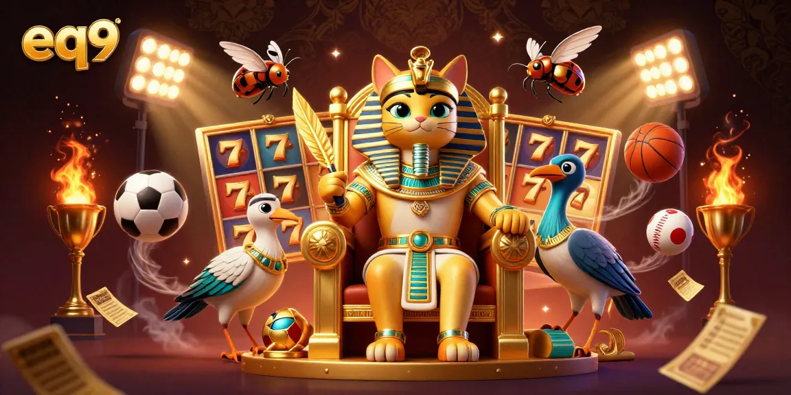 Experience the excitement of eq9 Casino with vibrant 3D gaming elements reflecting a thrilling online gaming atmosphere.