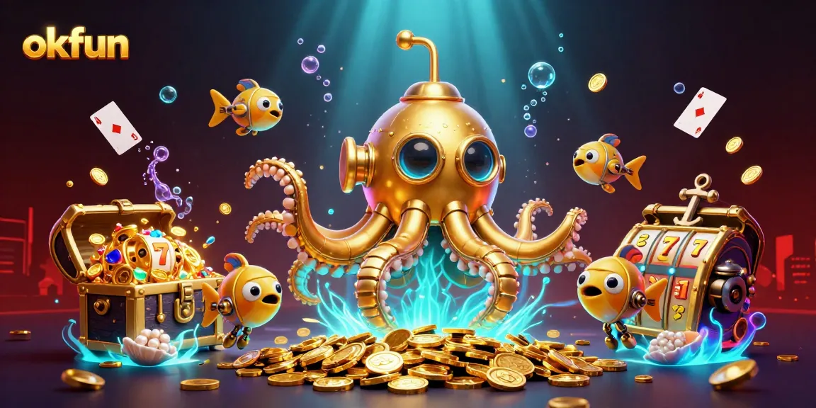 Engage with okfun's thrilling slots adventure exploring golden treasures underwater.