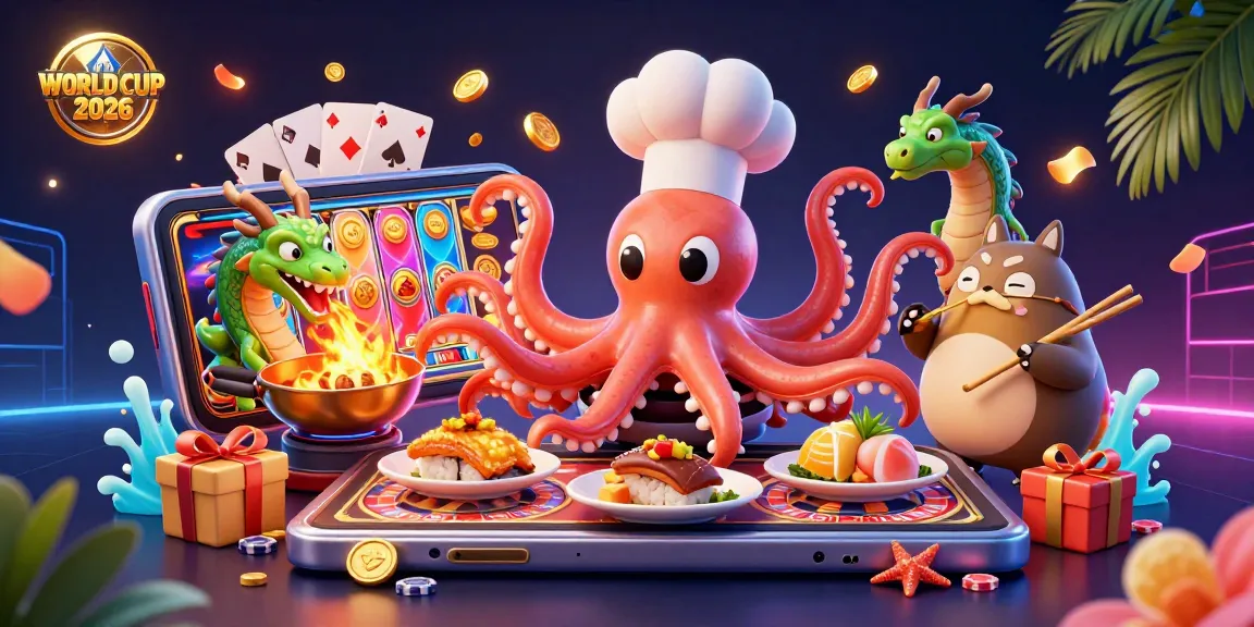 Experience thrilling gaming action with WORLD CUP 2026 inspired characters in a vibrant online casino scene.