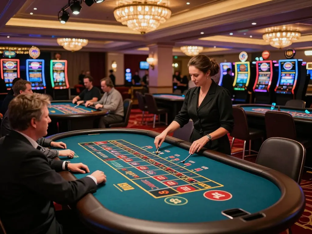 Experience thrilling gameplay at Vipwin's luxurious casino floor featuring a dynamic roulette game.