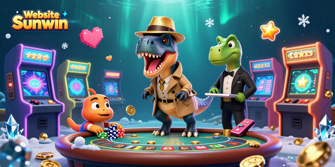 Engage with colorful excitement at Website Sunwin's blackjack tables featuring playful dinosaur characters.