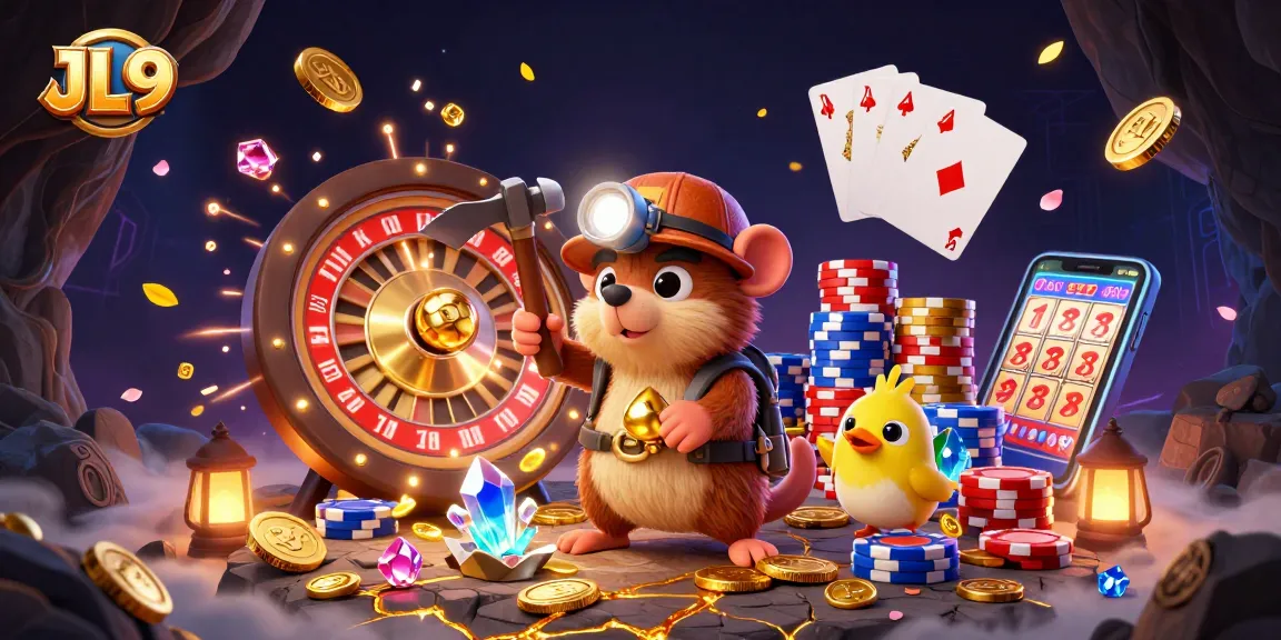 Engage with JL9's treasure-filled gaming experience, showcasing rich casino elements.